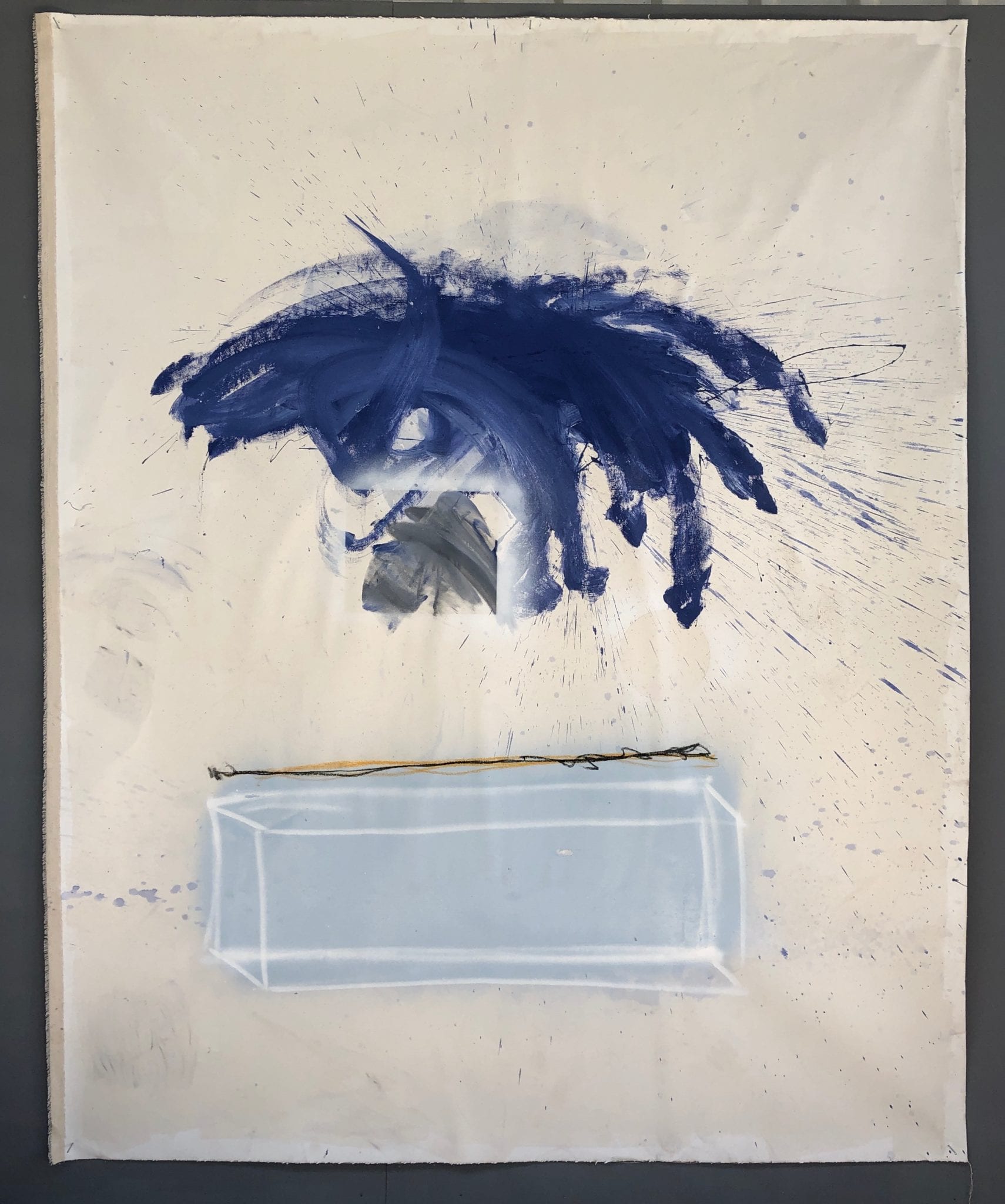 Jeremy Kasper, The In Between, 2019, Aerosol, enamel, arcylic, pastel, 220 x 190cm, Collection of the artist.