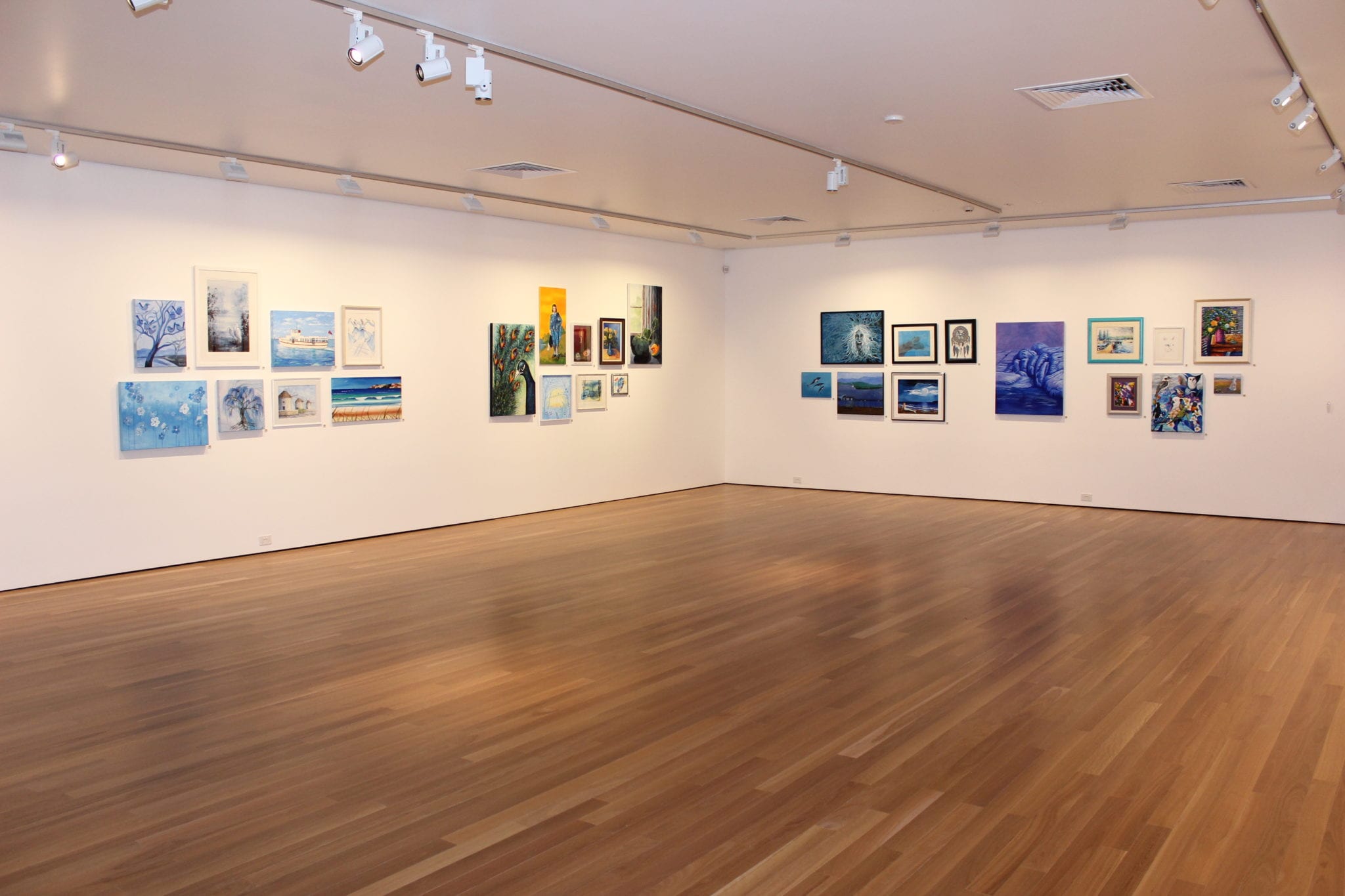 Exhibition documentation of Blue by Latrobe City Art Groups, 16 March to 18 April 2019, Gallery 6, Latrobe Regional Gallery.