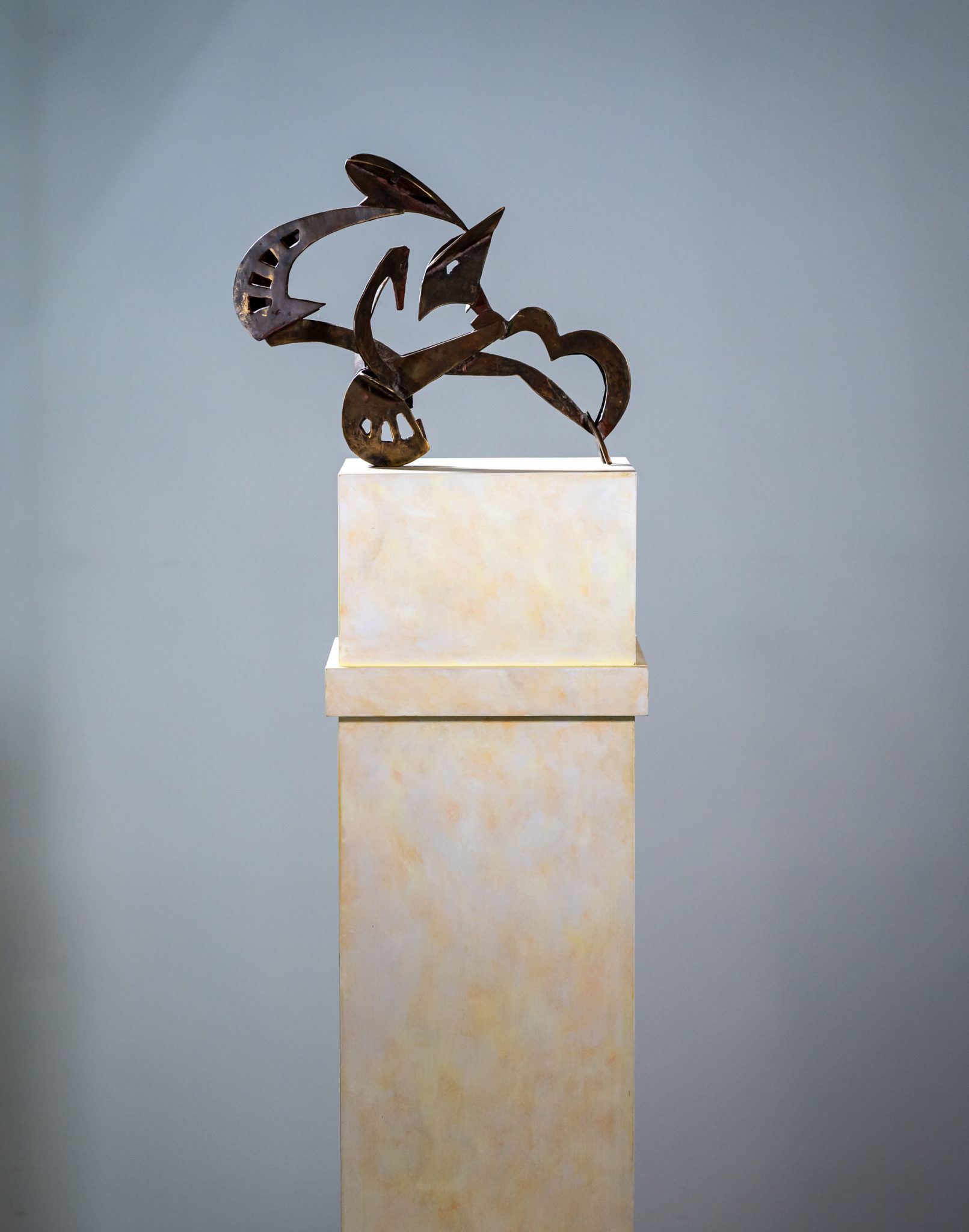 Dan Wollmering, Sure and Plenty II, 1987-88, MDF and bronze, 31 x 36 x 11 cm, Latrobe Regional Gallery Collection, purchased with assistance of the Victorian Regional Galleries Art Foundation, 1989.