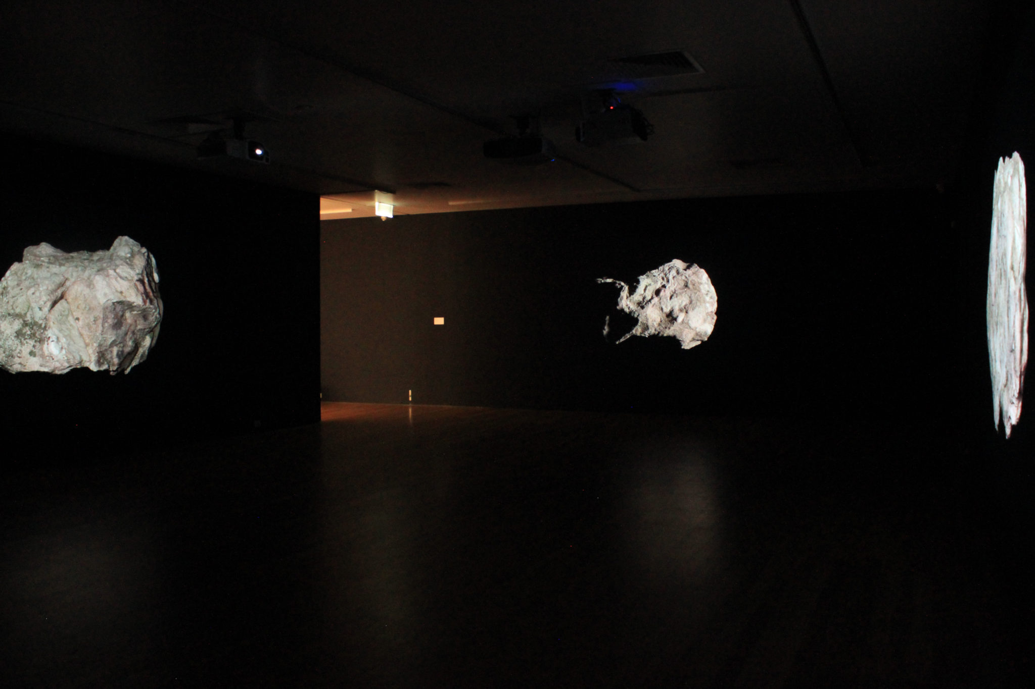 Exhibition documentation of Leigh Hobba, Any Which Way, 2007, Video installation, silent, Dimensions variable, Courtesy of the artist. Shown Gallery 5, Latrobe Regional Gallery, 2020.