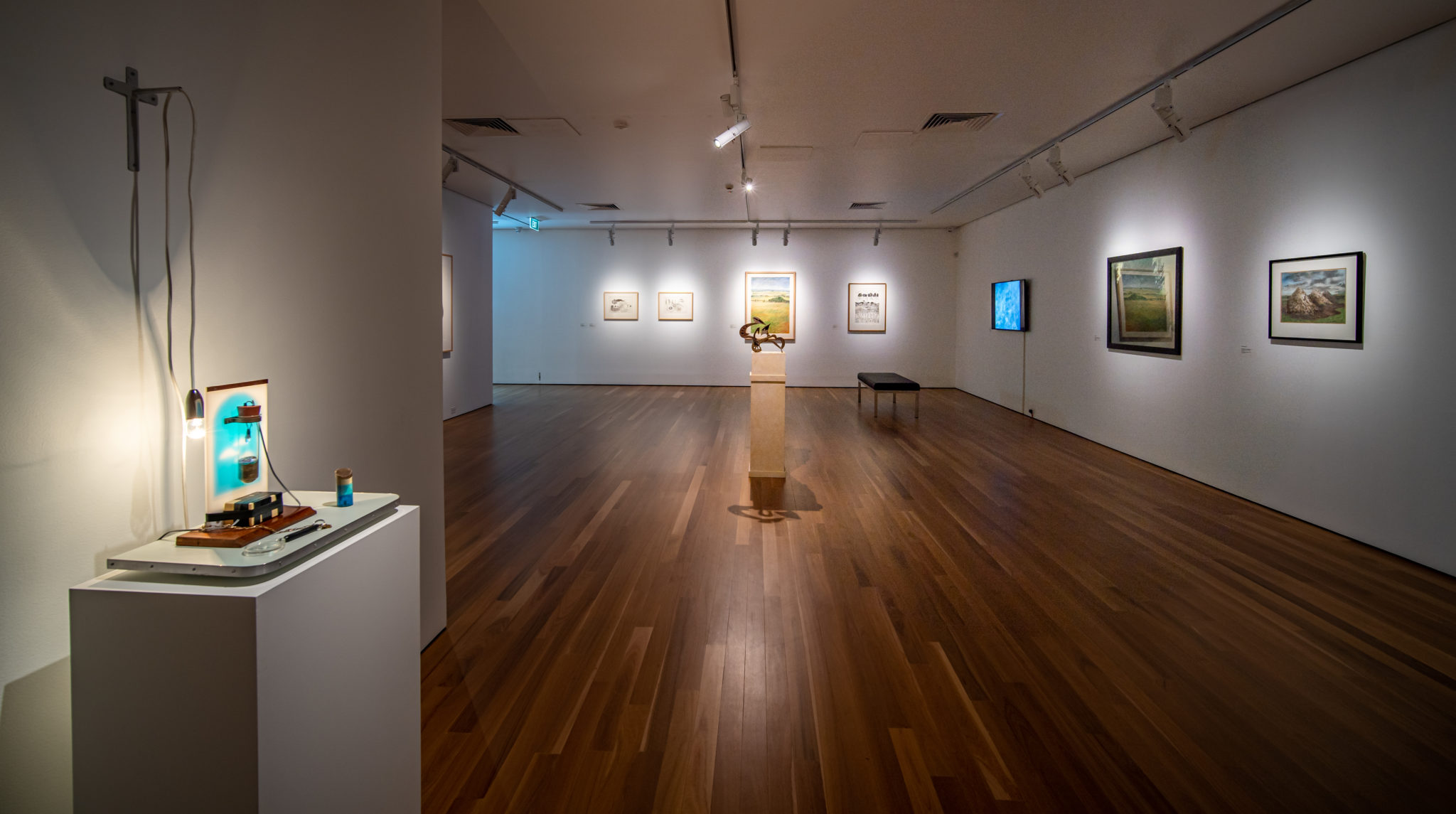 Exhibition documentation of 50 Years, 50 Artists, at Latrobe Regional Gallery, 2021.