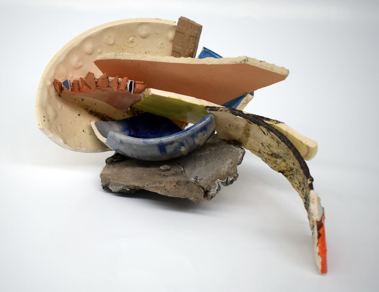 Anthea Williams, Reclining Figure 3, 2019, Ceramic, cement and adhesive, 12 x 28 x 17 cm, Courtesy of the artist.