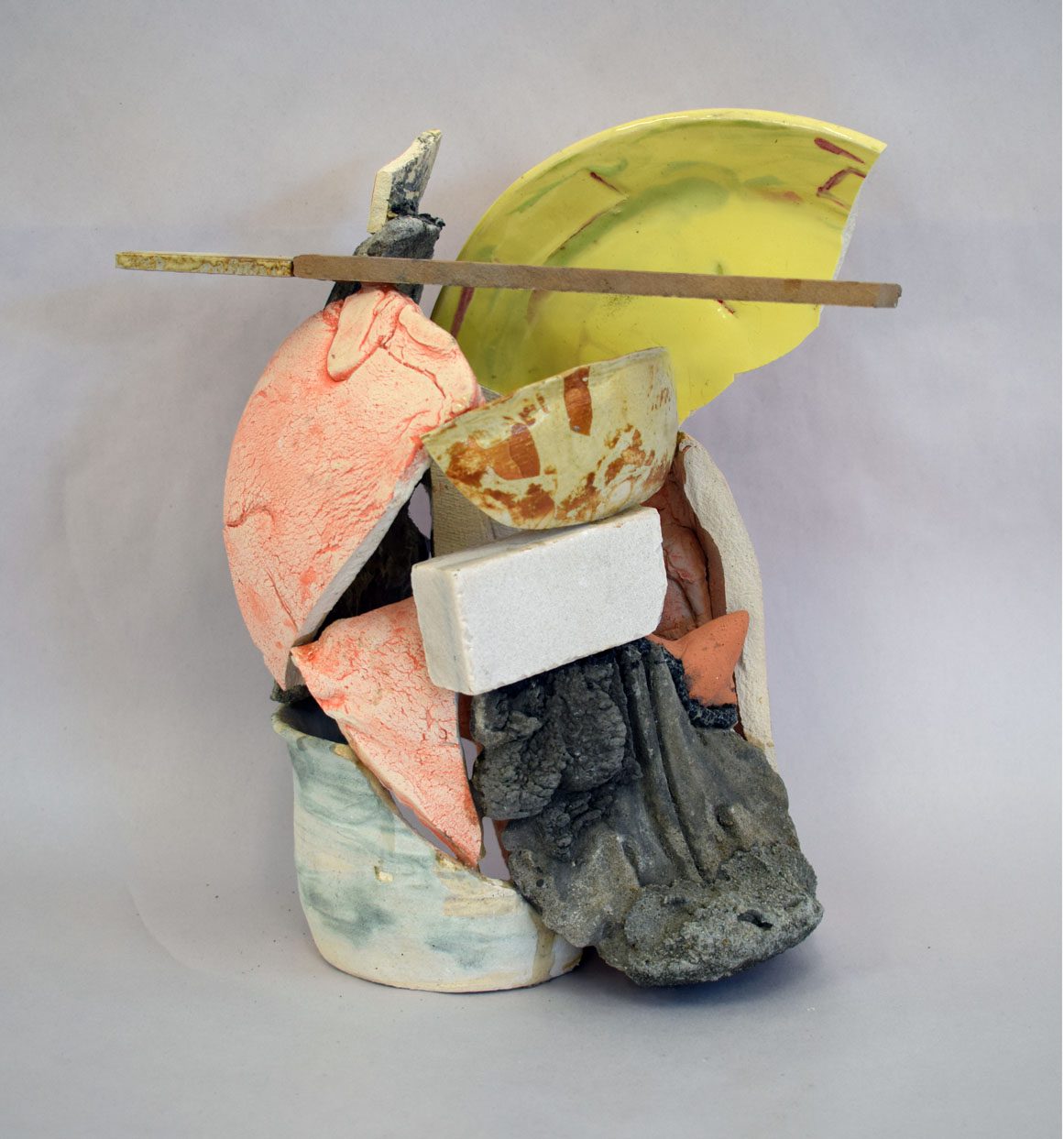 Anthea Williams, Standing Figure, 2020, Ceramic, cement, marble and adhesive, 27 x 12 x 20 cm, Courtesy of the artist.