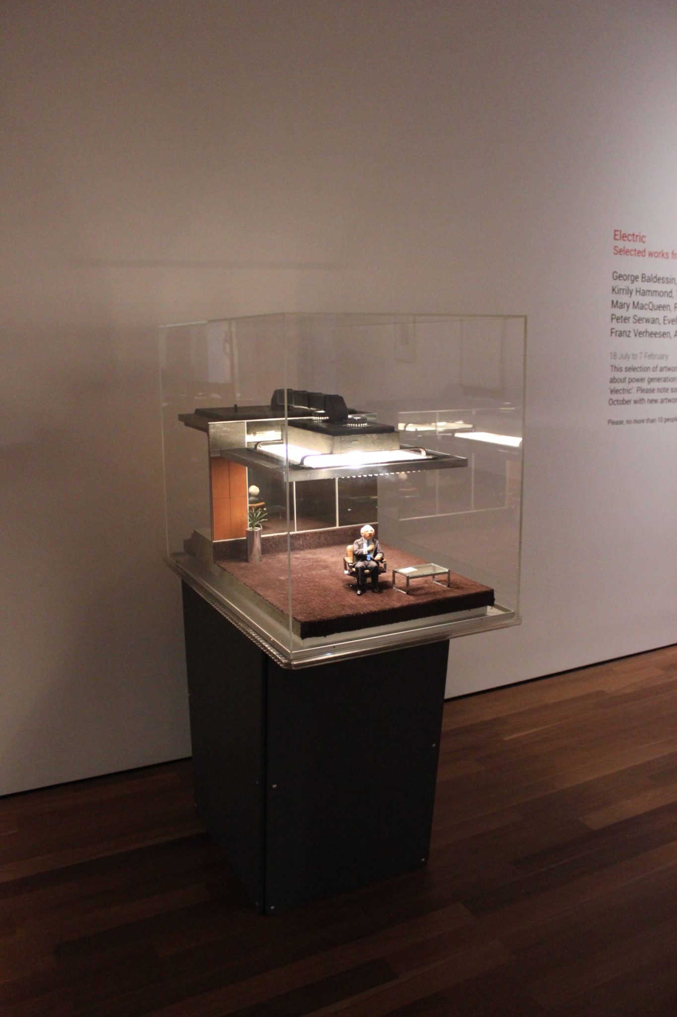 Colin Suggett, The $1000 Chair (kinetic), 1979, Mixed media including electrical components, 160 x 50 x 88 cm, Colin Suggett Collection, gift of the artist to Latrobe Regional Gallery, 2001.