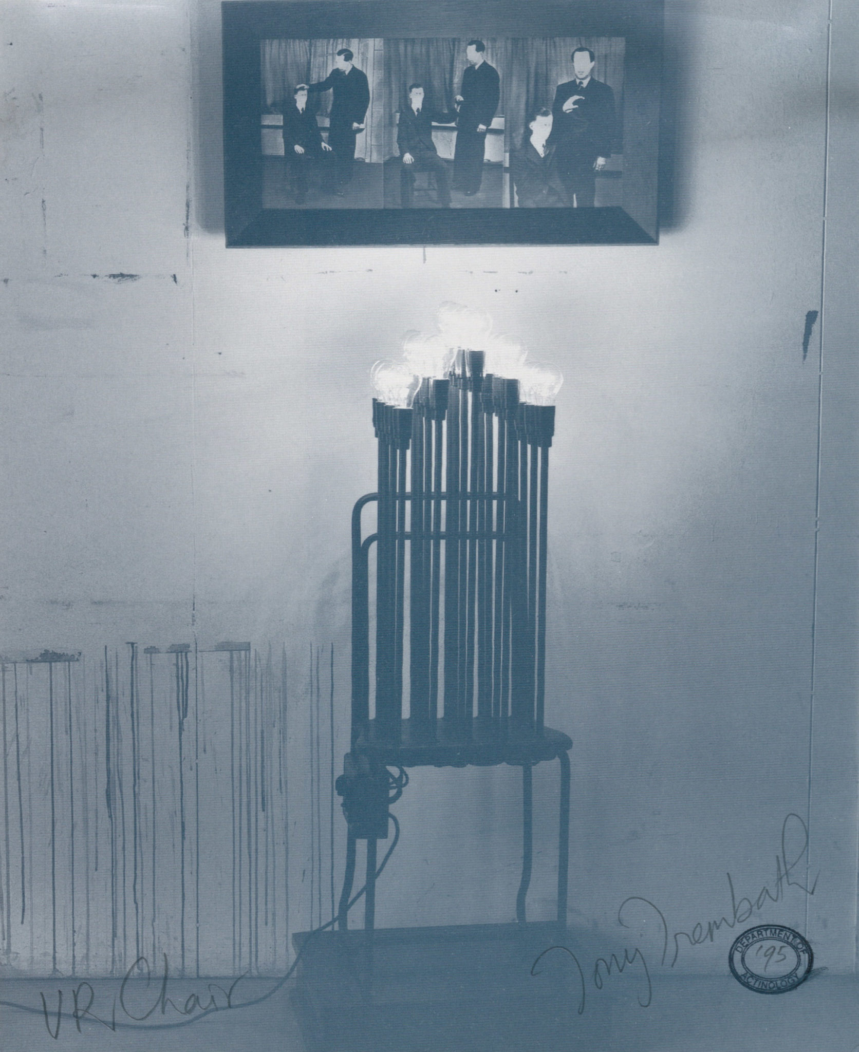Tony Trembath, VR Chair, 1997, Offset print, 21 x 17 cm, Latrobe Regional Gallery Collection, gift of the artist, 1997.