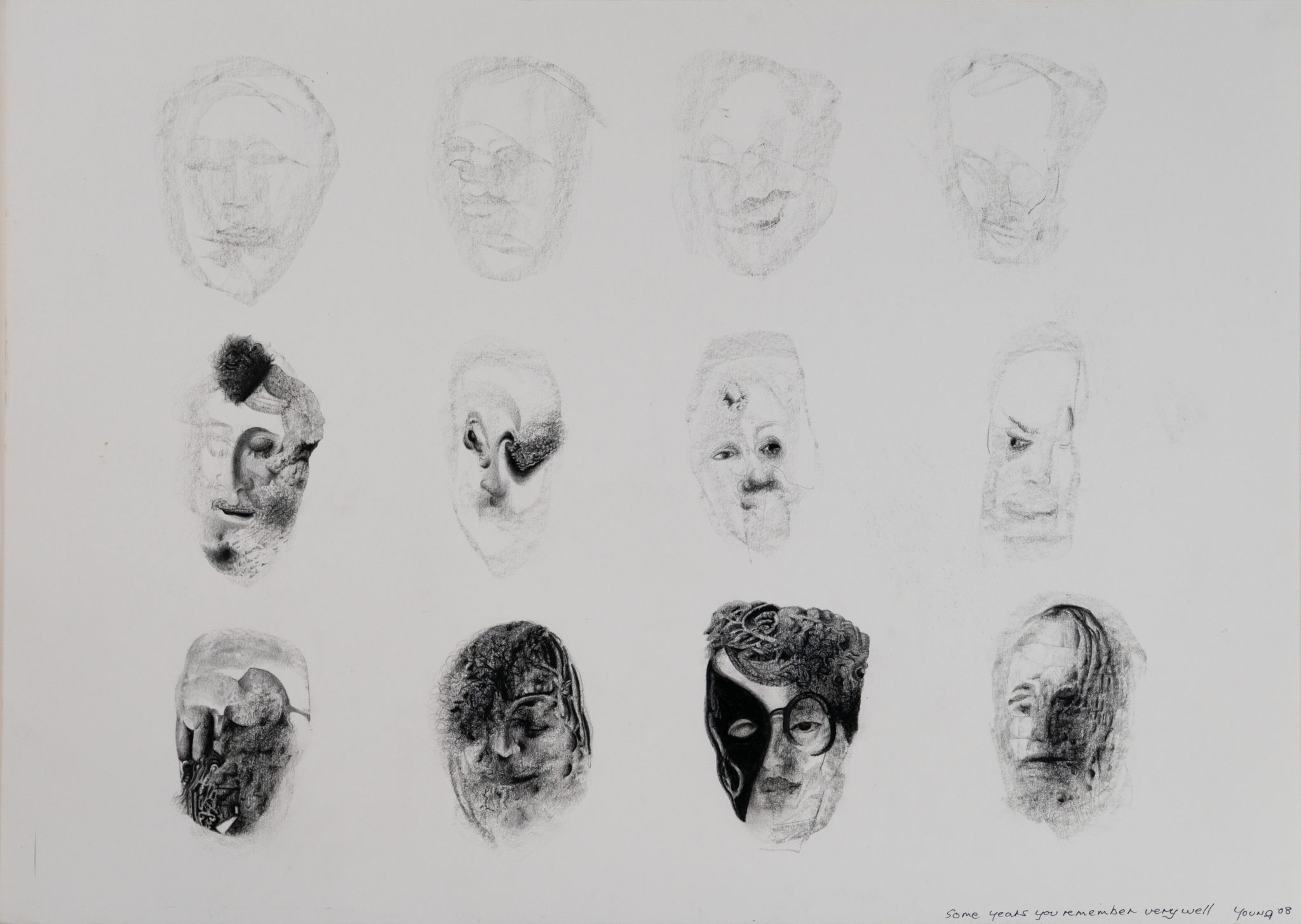 William (Bill) Young, Some years you remember very well, 2008, graphite on paper, 50.3 x 70.3 cm, Estate of William Young