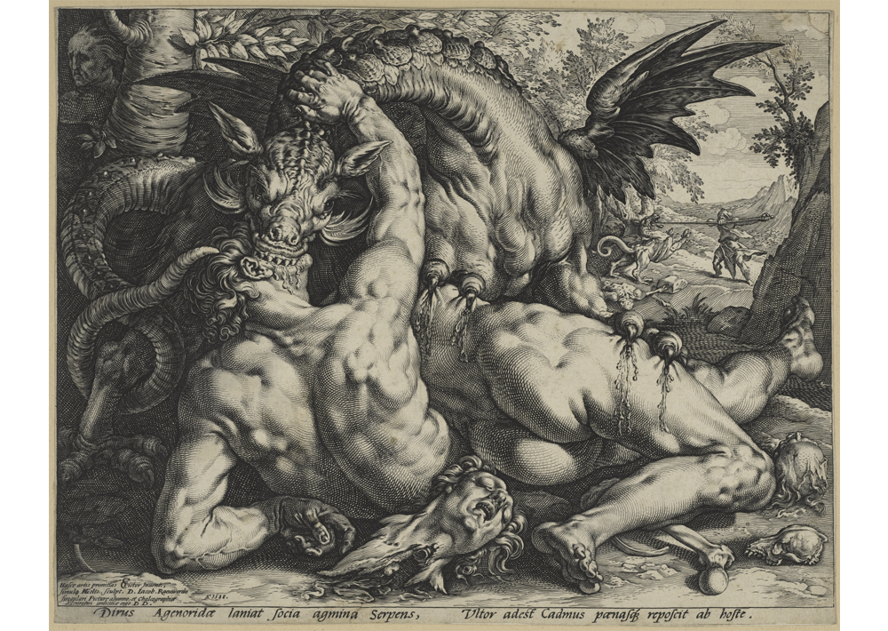 Hendrick Goltzius 'The dragon devouring the companions of Cadmus'
